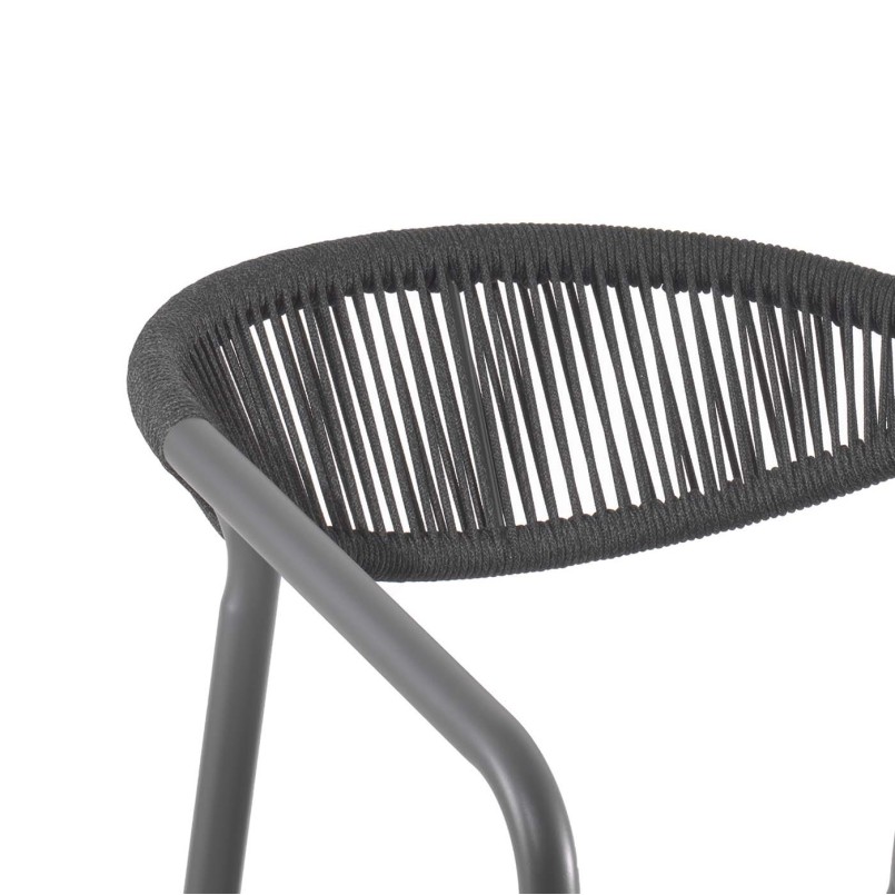 Chaise de jardin avec accoudoirs gris anthracite - Genève - Kare Design