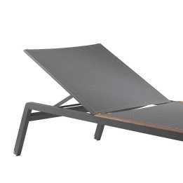 Charcoal grey sun lounger - Ferrari - Gescova