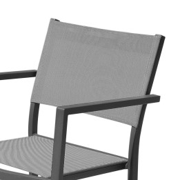 Grey garden bar stool with armrests - Poniente - Gescova