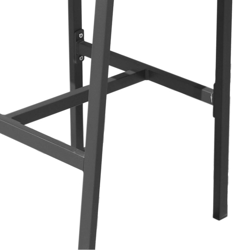 Tabouret de bar de jardin gris avec accoudoirs - Poniente - Gescova