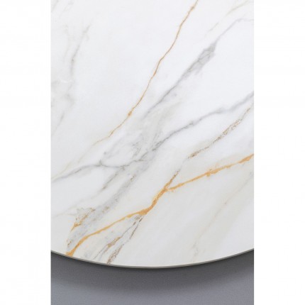 Plateau de table Invitation rond 120cm grès blanc Kare Design