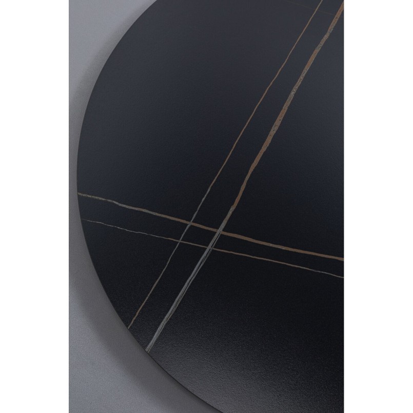 Plateau de table rond noir en grès - Invitation - Kare Design
