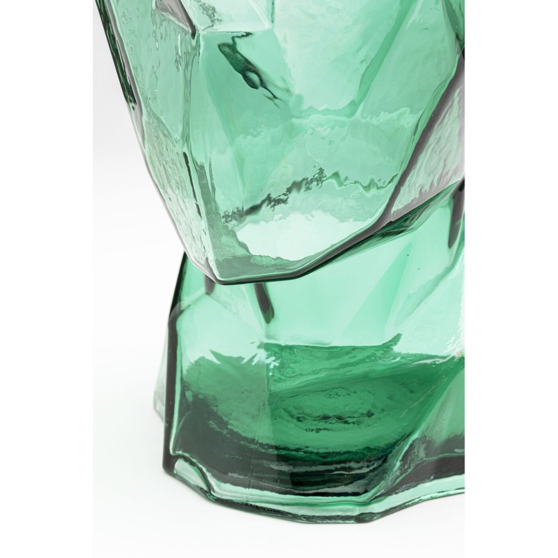 Green glass face vase - Prisma - Kare Design