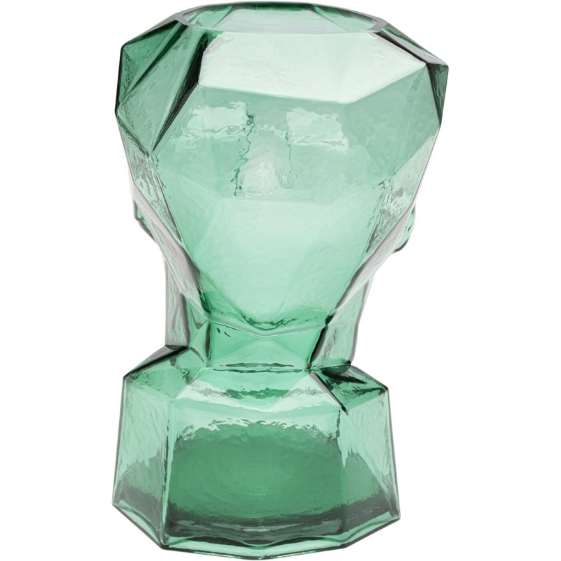 Green glass face vase - Prisma - Kare Design