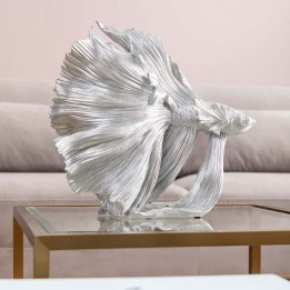 Silver fighting fish decoration - Kare Design