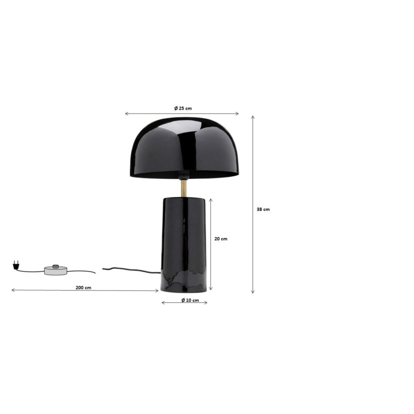 Retro black table lamp - Loungy - Kare Design