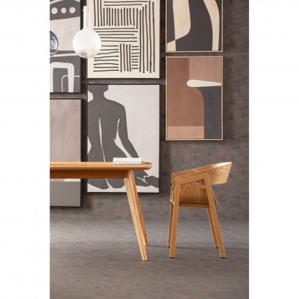 Chaise avec accoudoirs Biarritz nature Kare Design