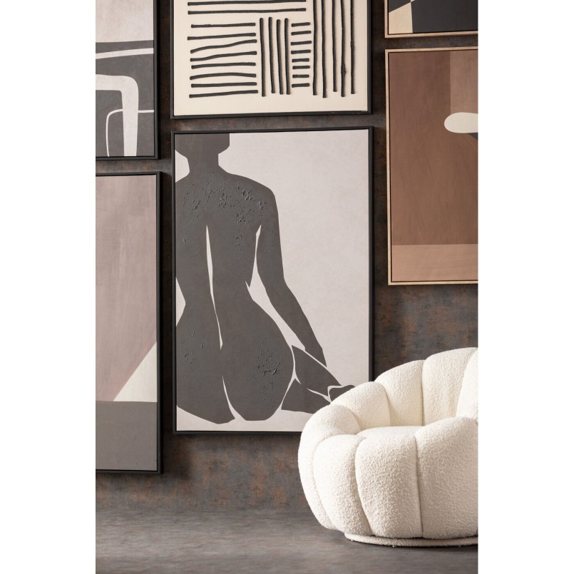 Painting duochrome seated woman seen from the back - Kare Design