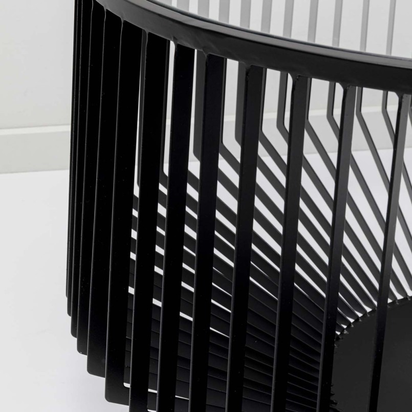 Table basse en verre et acier noir - Corinne - Kare Design