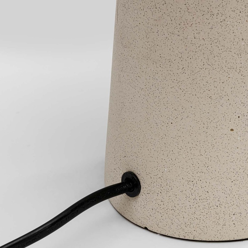 Lampe en verre blanc et ciment beige - Bollie - Kare Design