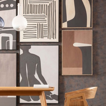 Tableau Classic Shape 63x93cm noir Kare Design