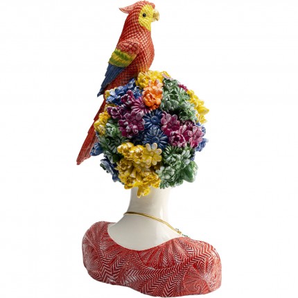 Déco femme fleurs perroquet 28cm Kare Design