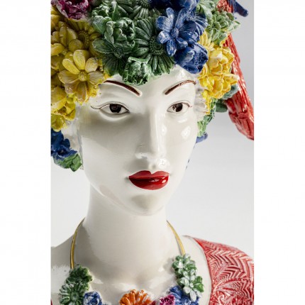 Déco femme fleurs perroquet 50cm Kare Design