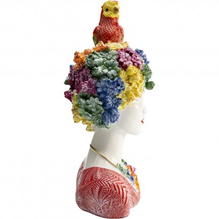Déco femme fleurs perroquet 50cm Kare Design