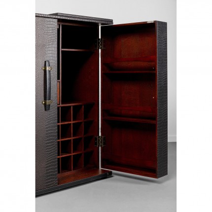 Trunk Bar Globetrotter croco 114cm Kare Design