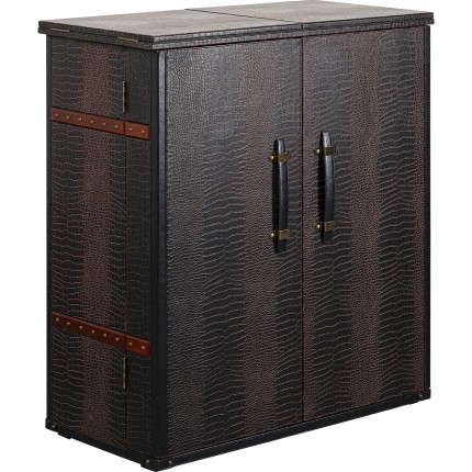Trunk Bar Globetrotter croco 114cm Kare Design