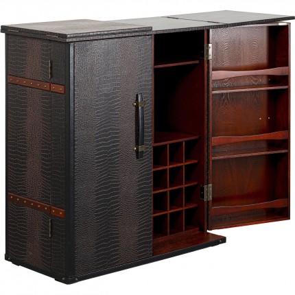 Trunk Bar Globetrotter croco 114cm Kare Design