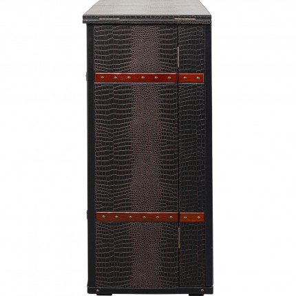 Trunk Bar Globetrotter croco 114cm Kare Design