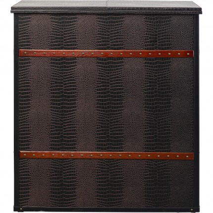 Trunk Bar Globetrotter croco 114cm Kare Design