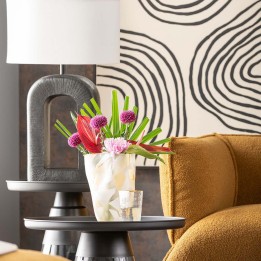 Vase en verre beige et blanc - Galicia - Kare Design
