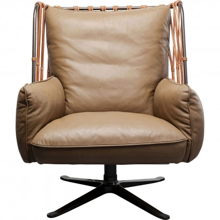 Fauteuil pivotant Paradiso marron Kare Design Fauteuil pivotant Paradiso marron Kare Design