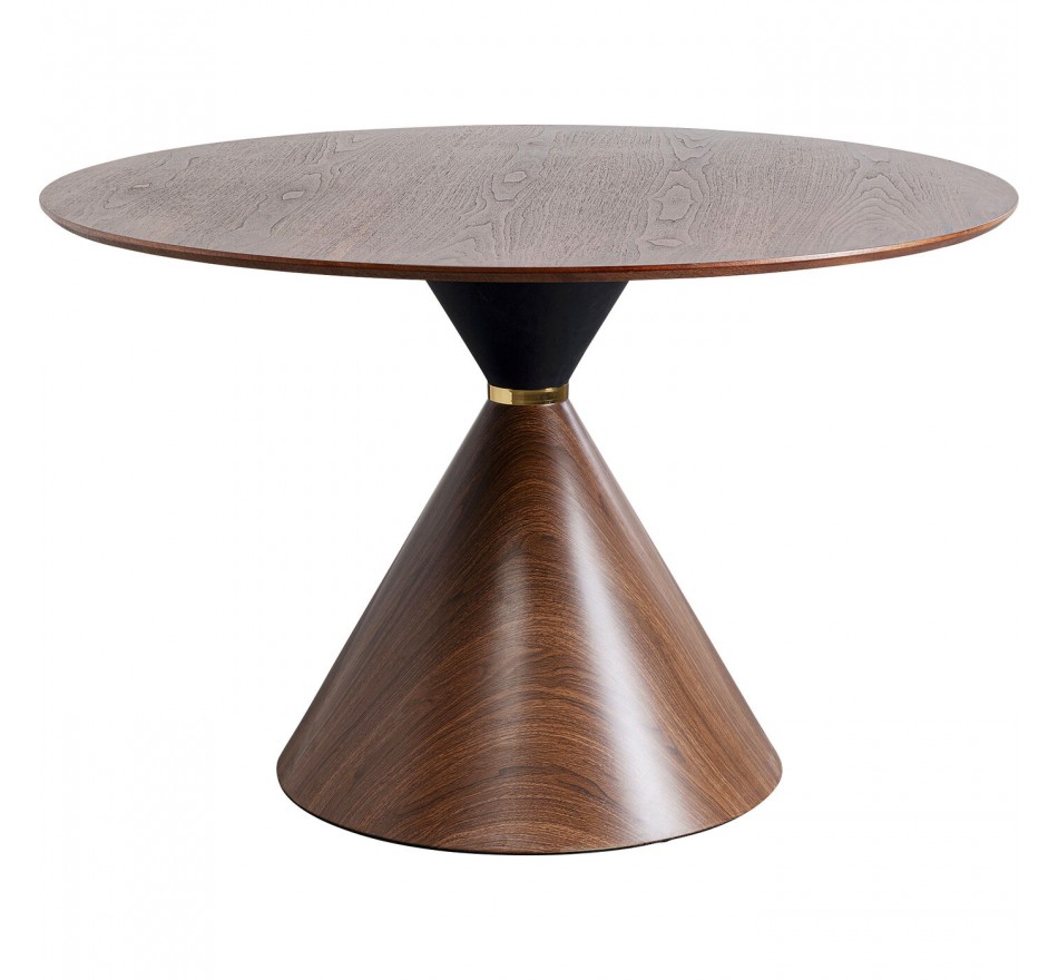Table Cono 120cm noyer Kare Design