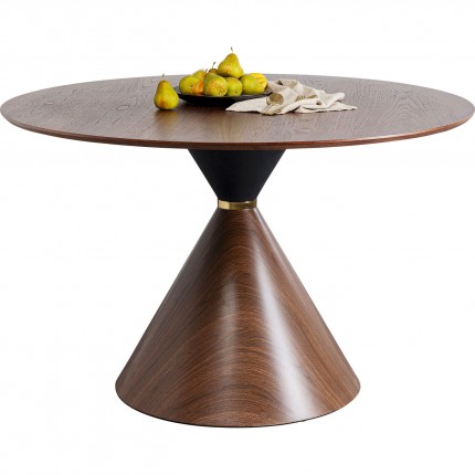 Table Cono 120cm noyer Kare Design