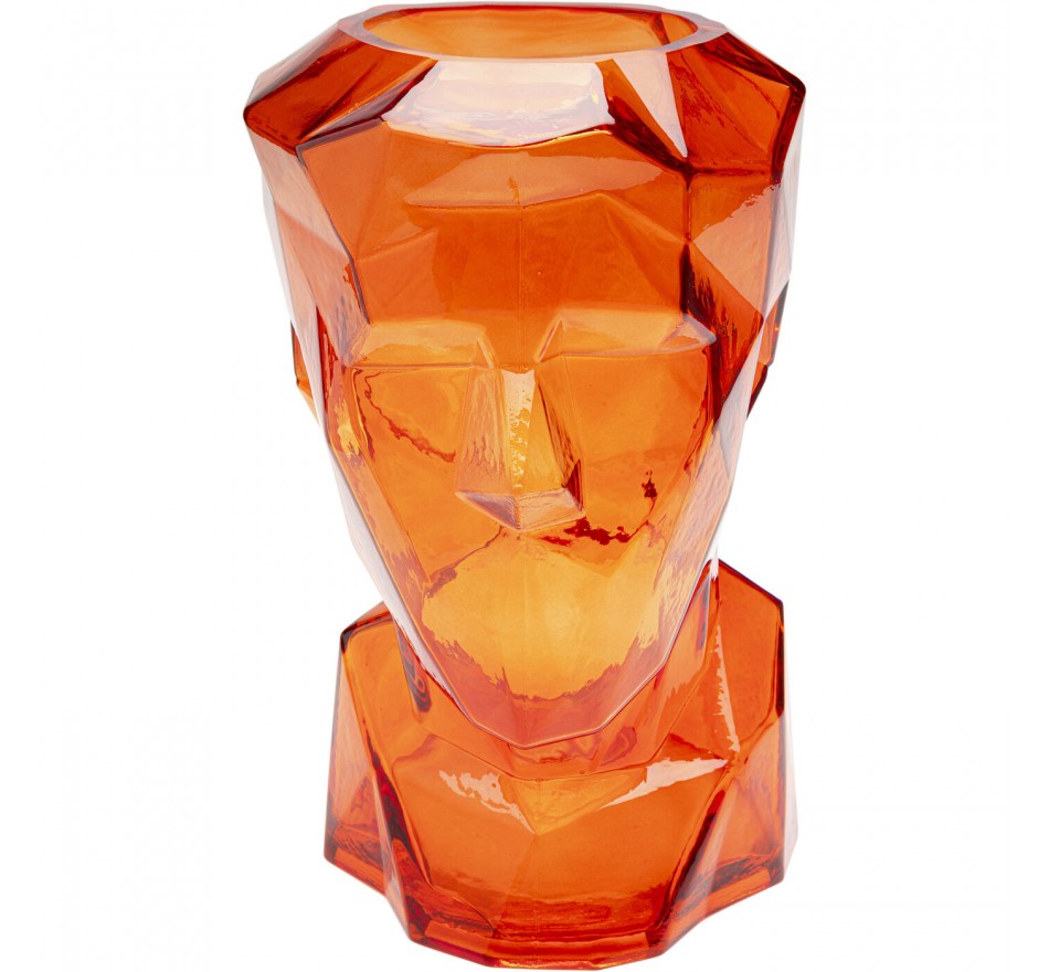 Vase Prisma face orange 30cm Kare Design Vase Prisma face orange 30cm Kare Design