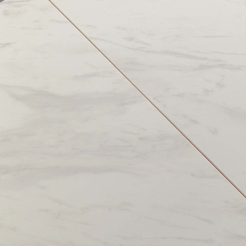 White stoneware and steel extensible table - Xenia - Kare Design