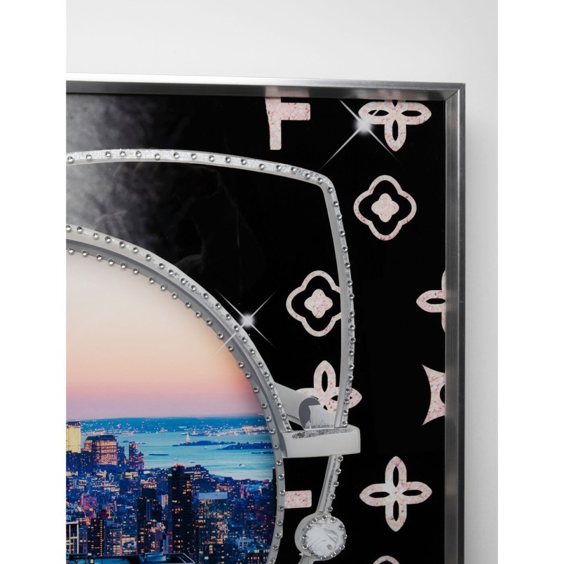 Affiche encadrée femme avec lunettes - NY View - Kare Design