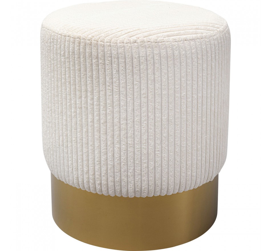 Tabouret Cherry Cord crème et laiton Kare Design Tabouret Cherry Cord crème et laiton Kare Design