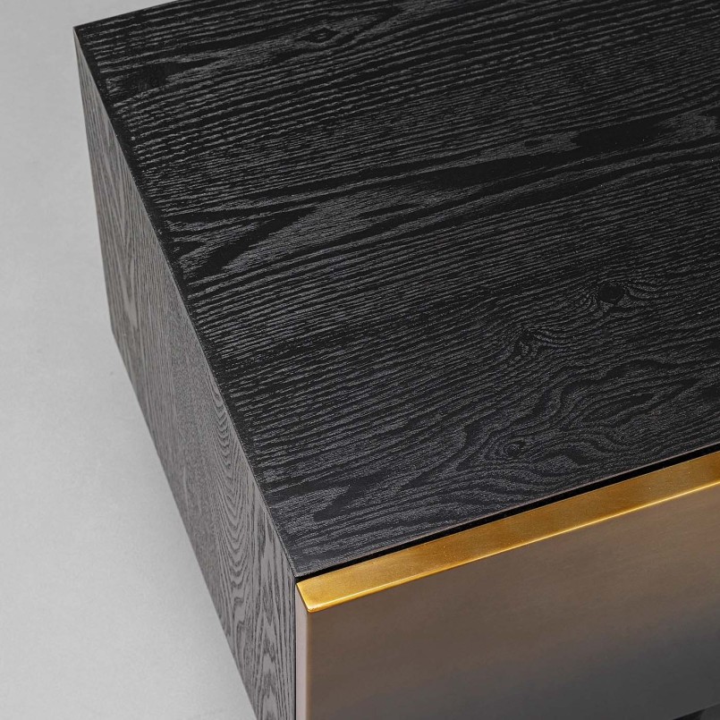 Meuble TV doré et noir - Prezioso - Kare Design