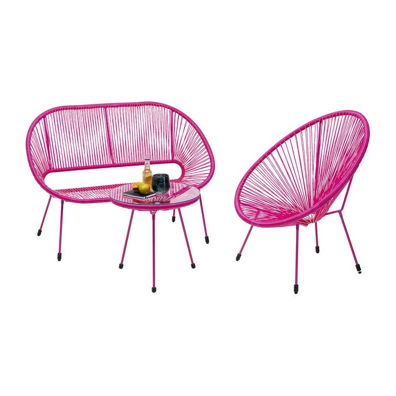 Banquette de jardin rose - Acapulco Mono - Kare Design