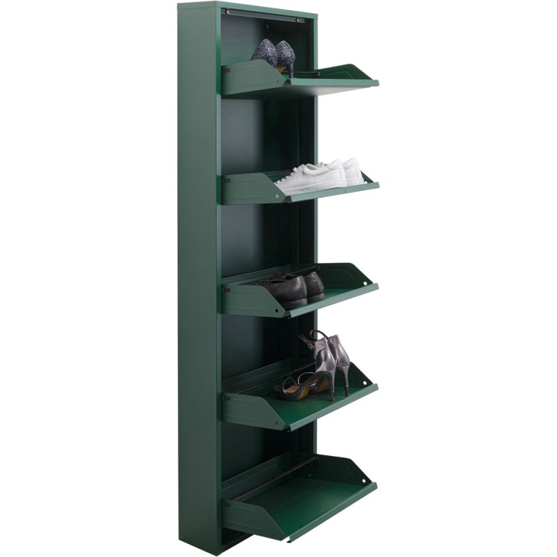 Casier à chaussures vert 5 tiroirs - Caruso - Kare Design