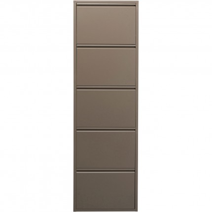 Shoe Container Caruso taupe 5 drawers Kare Design