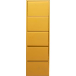 Casier à chaussures jaune 5 tiroirs - Caruso - Kare Design