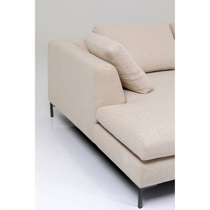 Canapé d'angle Gianna 290cm gauche crème Kare Design