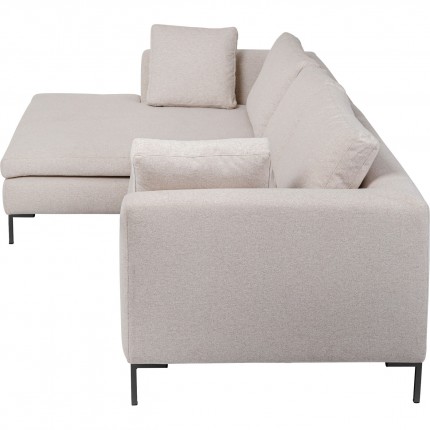 Canapé d'angle Gianna 290cm gauche crème Kare Design