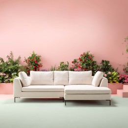 Canapé d'angle contemporain beige - Gianna - Kare Design