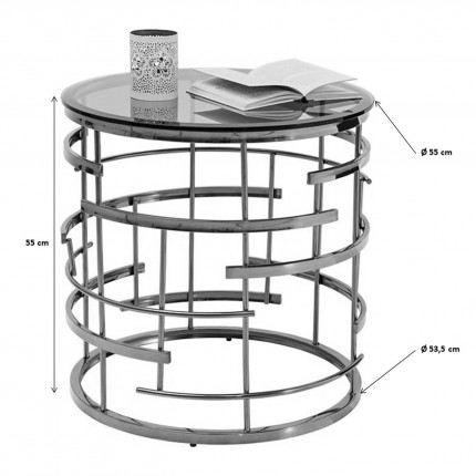 Table d'appoint Jupiter 55cm dorée Kare Design