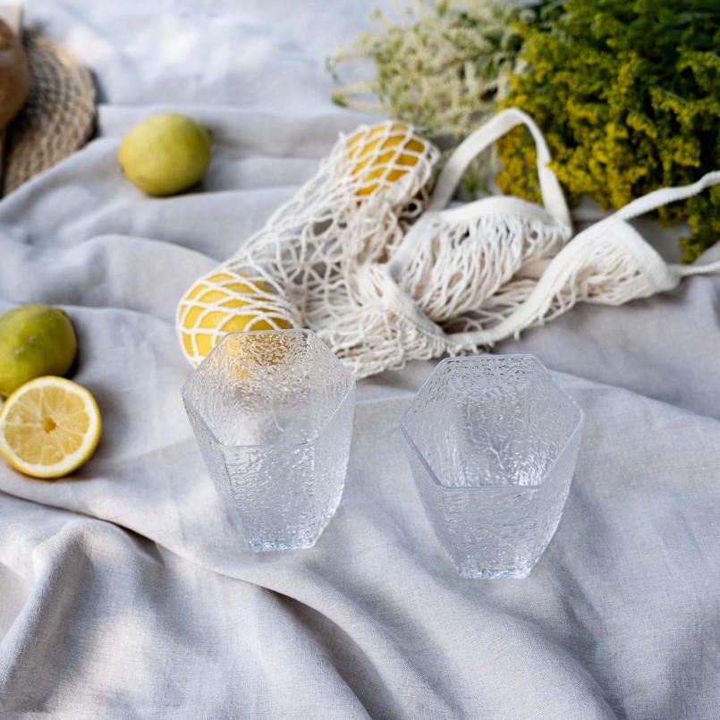 Verres à eau en verre transparent - Cascata - Kare Design