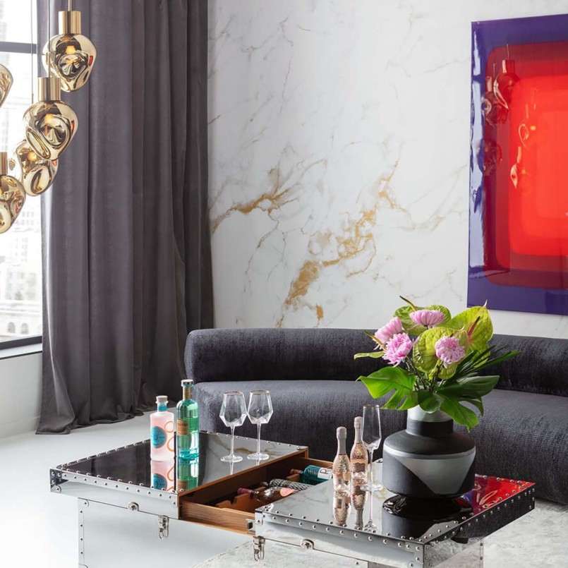 Peinture dégradé rouge et violette - Tendency - Kare Design