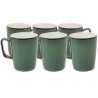 Green and white porcelain mugs - Colorino - Kare Design