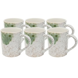 Mugs en grès blanc et vert - Biscotti - Kare Design
