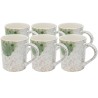 Green stoneware mugs set of 6 - Biscotti - Kare Design