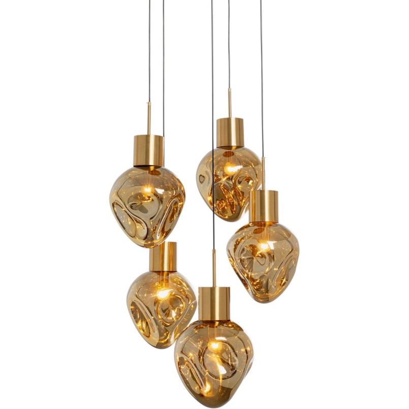 Suspension dorée en verre - Supernova - Kare Design