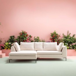Canapé d'angle contemporain beige - Gianni - Kare Design