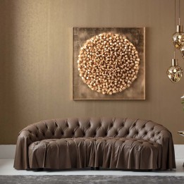 Canapé vintage en cuir capitonné - Drapes - Kare Design