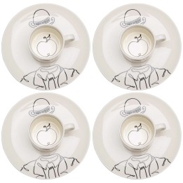 Tasses à café homme noir et blanc - Favola - Kare Design