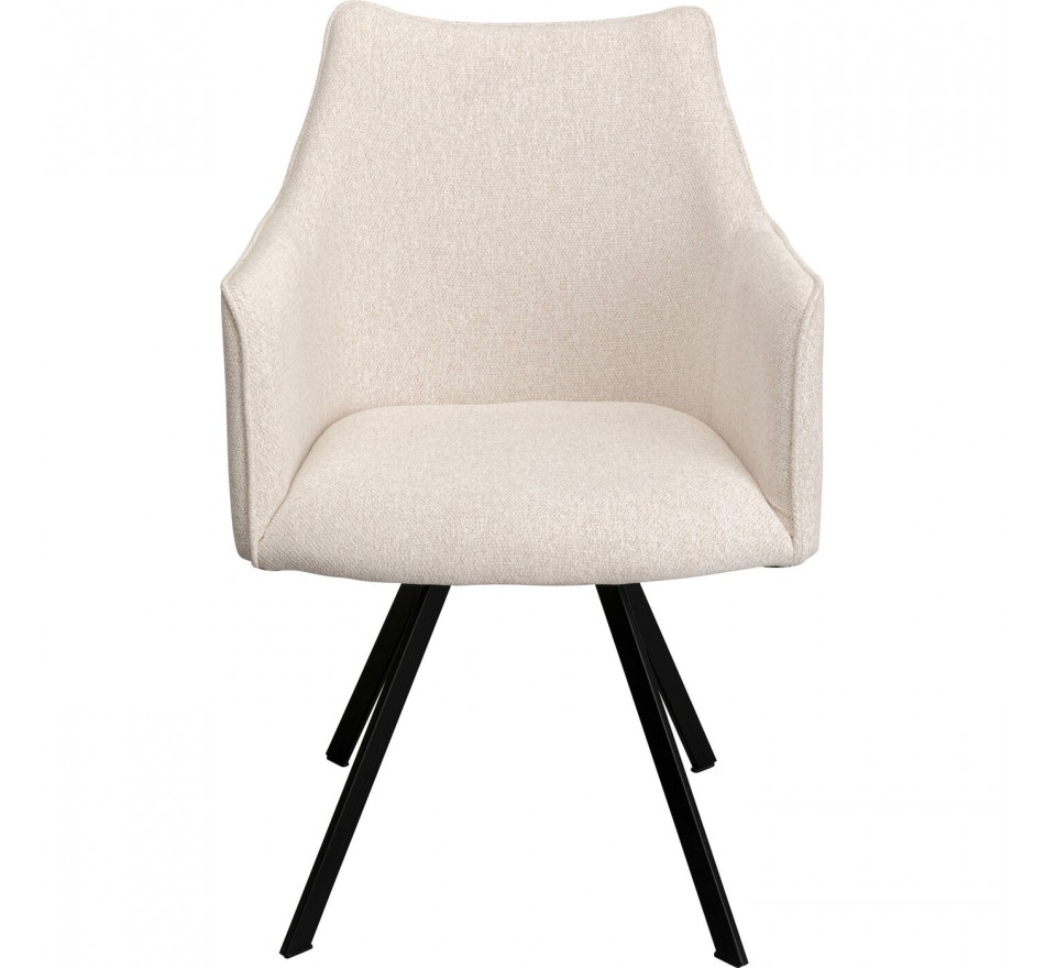 Swivel chair with armrests Modino cream Kare Design Swivel chair with armrests Modino cream Kare Design